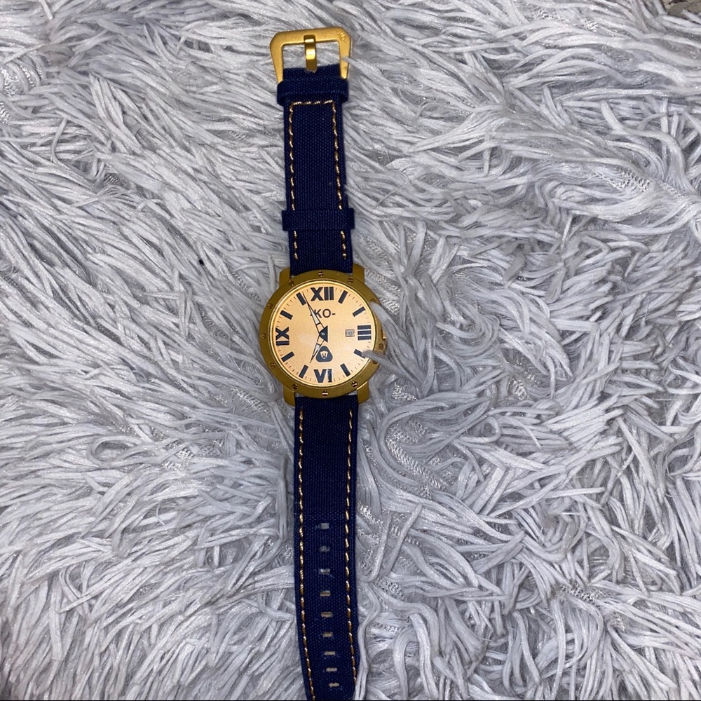 Gold and Denim KO Watch